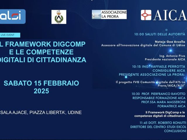 Evento a Udine sul tema del "Framework DigiComp"